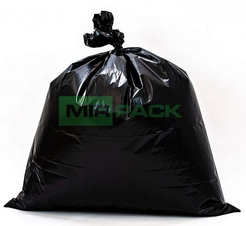 Мешки для мусора 180 л, 70 мкм, ПВД, 100 шт. черные, 2х слойные - Вид 1